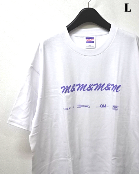 L 未使用【M&M × SHANTii × WOLF'S HEAD × MADE IN GM JAPAN M&M&M&M PRINT S/S T-SHIRT White 20-MT-015-1 m&m Tシャツ】
