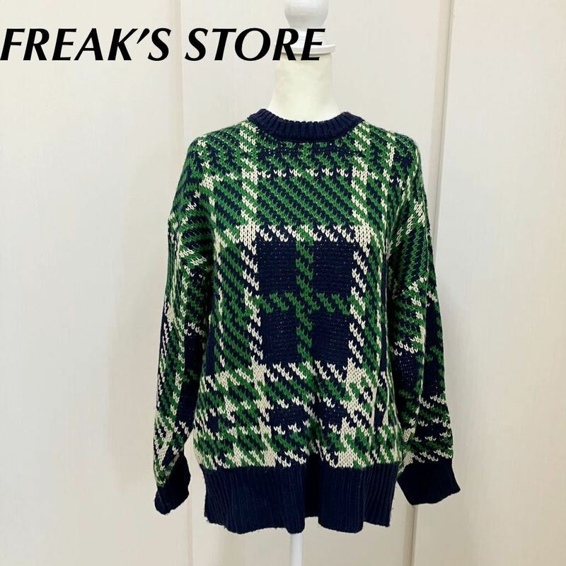 FREAK’S STORE ニットセーター トップス レディース　サイズフリー　グリーン