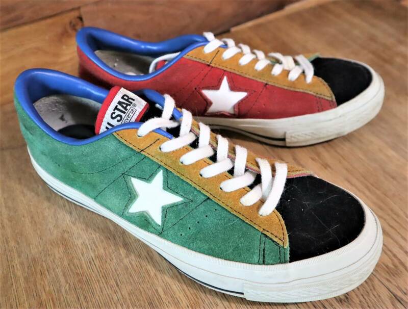  CONVERSE ONE STAR クレイジーパターン マルチ レザーワンスター検チャックテーラージャックスターオールスター CT70タイムライン 