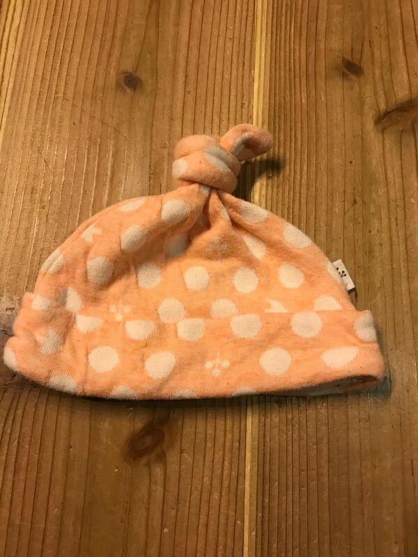 アカチャンホンポ 赤ちゃん本舗 ベビー用 ドット柄 帽子 赤ちゃん 新生児 40㎝～42㎝ 日本製