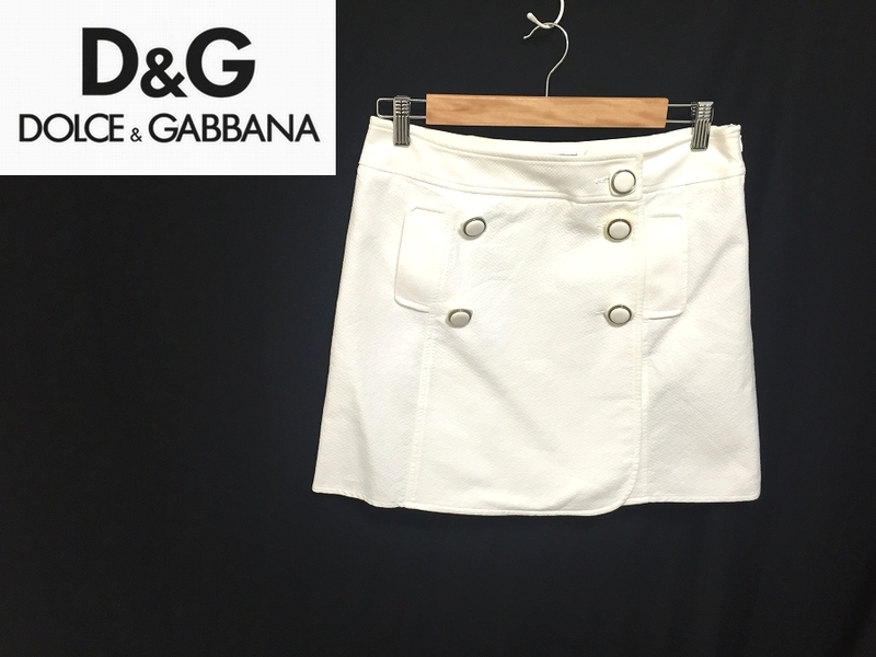 DOLCE＆GABBANA スカート ホワイト レディース ドルガバ リボン ボトムス ドルガバ 40 白