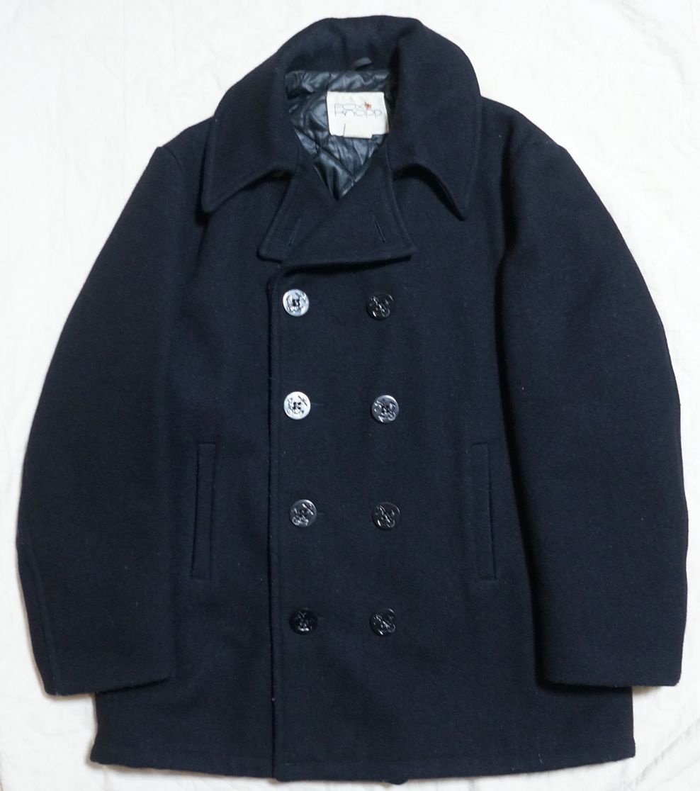 米国製 FOX KNAPP Pコート 42 濃紺 PEA JACKET PEA CORT ピーコート　アメリカ製　MADE IN USA