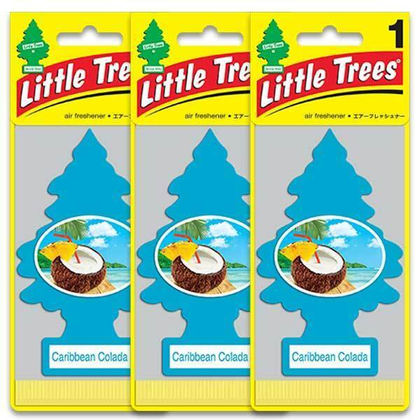 送料無料！Little Tree リトルツリー エアフレッシュナー 3枚セット「カリビアンコラーダ」 消臭 芳香剤 インテリア アメリカン雑貨 車