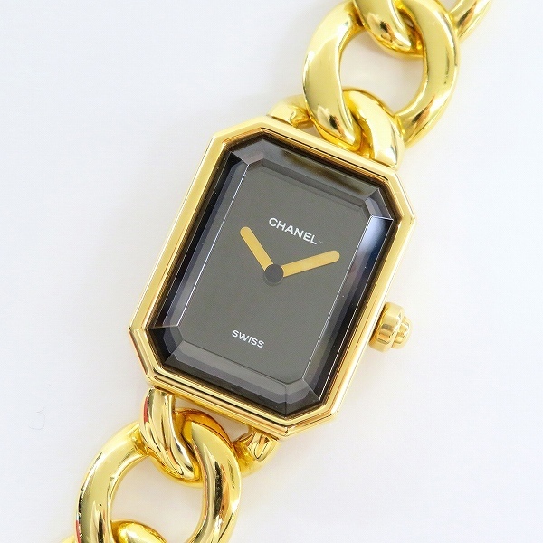 #apzj シャネル CHANEL 腕時計プルミエール 750YG H0003 M ゴールド チェーン ロゴ レディース [785404]