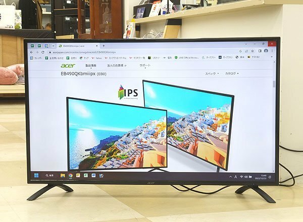 ●店頭引取可!! Acer 48.5型 ワイド 4K液晶ディスプレイ EB490QKbmiiipx 2018年製 IPSパネル搭載 3840×2160 動作確認済み