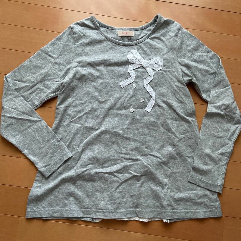 ベルメゾン☆パぺルラピス☆バックレース切り替え長袖Tシャツ♪サイズ150☆美品