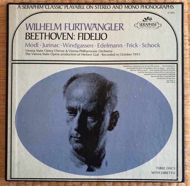 Wilhelm Furtwngler / Beethoven : FIDELIO /12inch LP3枚組/ Martha Mdlサインあり
