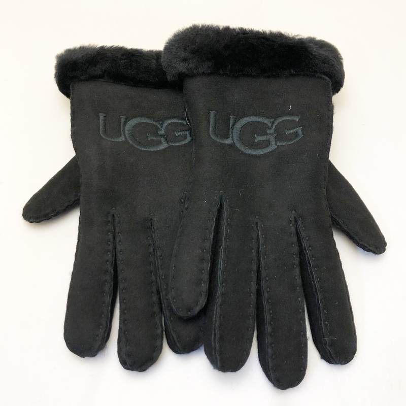 新品 UGG アグ レディース レザー手袋 20931 ブラック Ｍサイズ