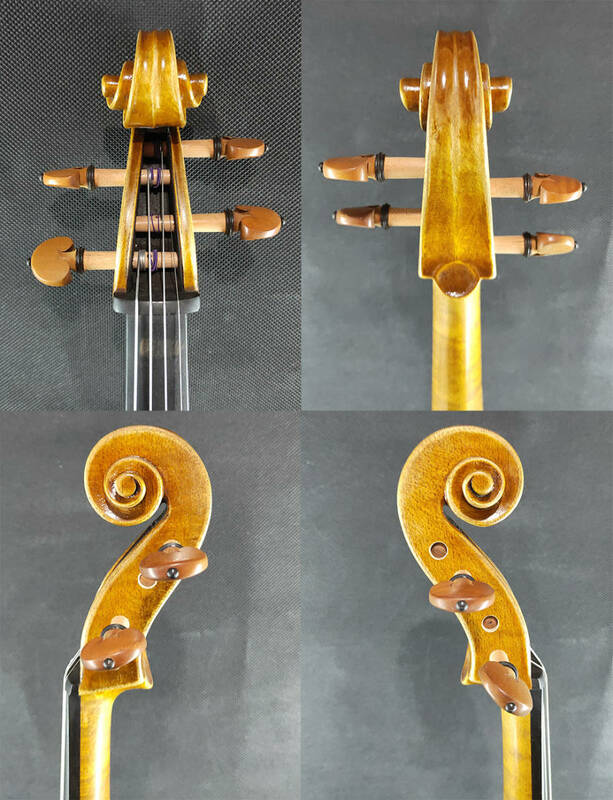 高倍音タイプ　古材で作った室内楽用　バイオリン