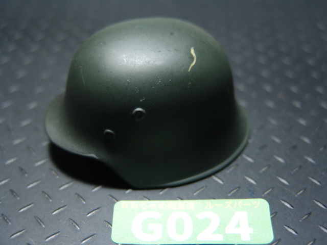 【 緑：024 】1/6ドールパーツ：メーカー不詳 ドイツ軍M42ヘルメット【 汚れあり・長期保管・ジャンク扱い品 】