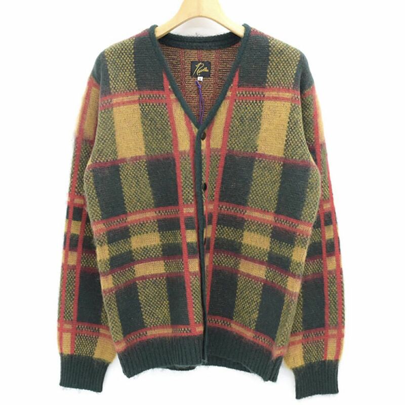 新品 NEEDLES ニードルズ モヘアカーディガン タータンチェック　MOHAIR CARDIGAN - 2022 サイズ S ニットカーディガン