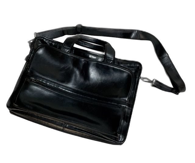 吉田カバン ポーター PORTER 刻印 ビジネスバッグ 2WAY ショルダー ブリーフケース 本革 レザー ブラック マチ拡張 B4 [t-0110]