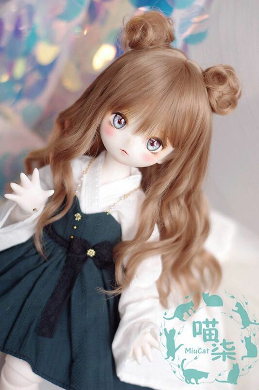 BJDドール用ウィッグ MDD/kumako/DDサイズ通用 8-9インチ 全3色 球体関節人形 doll