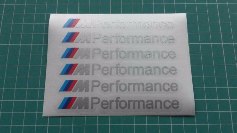 送料無料 BMW M Performance Brake Caliper Decal Sticker ステッカー シール デカール 6枚セット シルバー
