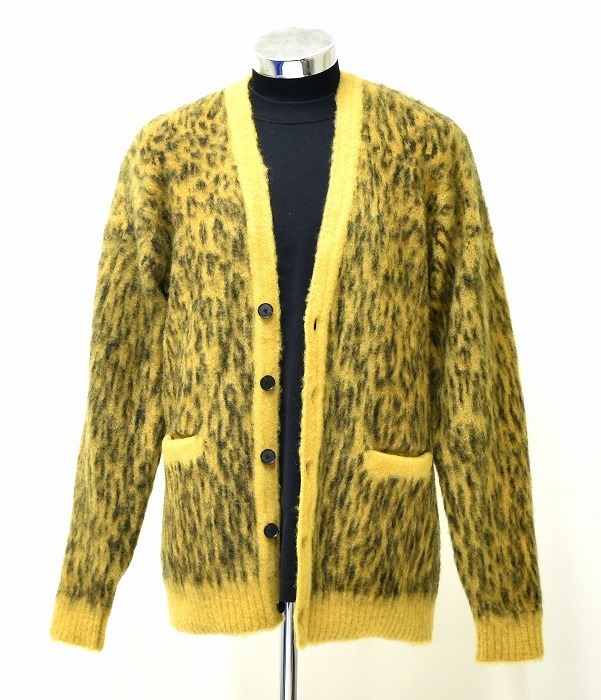 MINEDENIM (マインデニム) Kid Mohair Leopard Knit Long Cardigan キッドモヘア レオパードニットカーディガン ヒョウ柄 セーター コート