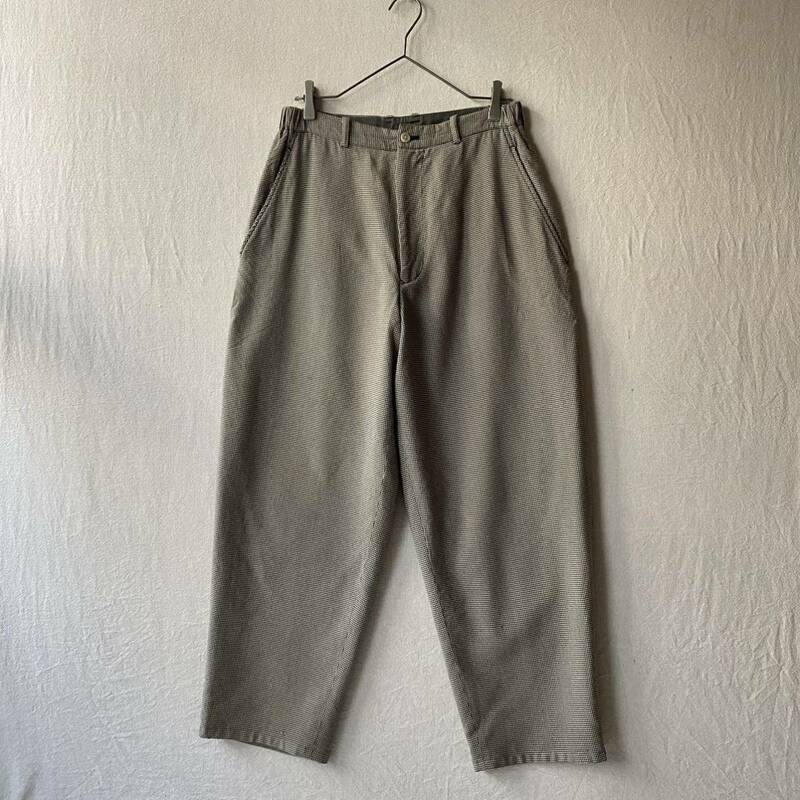 【レーヨン×ウール】90s Y's for men スラックス / ウエスト ゴム 千鳥格子 パンツ ビンテージ Yohji Yamamoto P2-12006-01089 sale