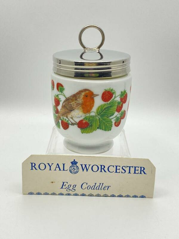 ROYAL WORCESTER ロイヤルウースター BIRDS & STRAWBERRIES Double Egg Coddler バードズ&ストローベリー ダブル エッグコドラー *T957