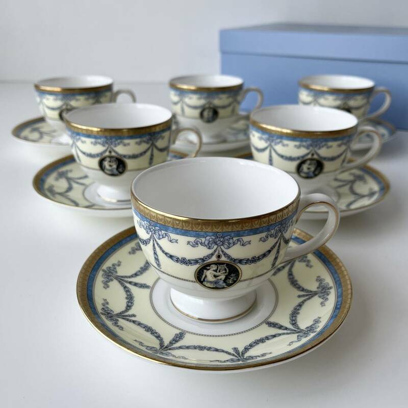 WEDGWOOD MADELEINE ウェッジウッド マデリン カップ＆ソーサー 6客セット まとめ売り 未使用に近い