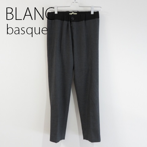 送料込 匿名配送 BLANC basque ブランバスク　ウエストゴム　パンツ　グレー３８　スラックス
