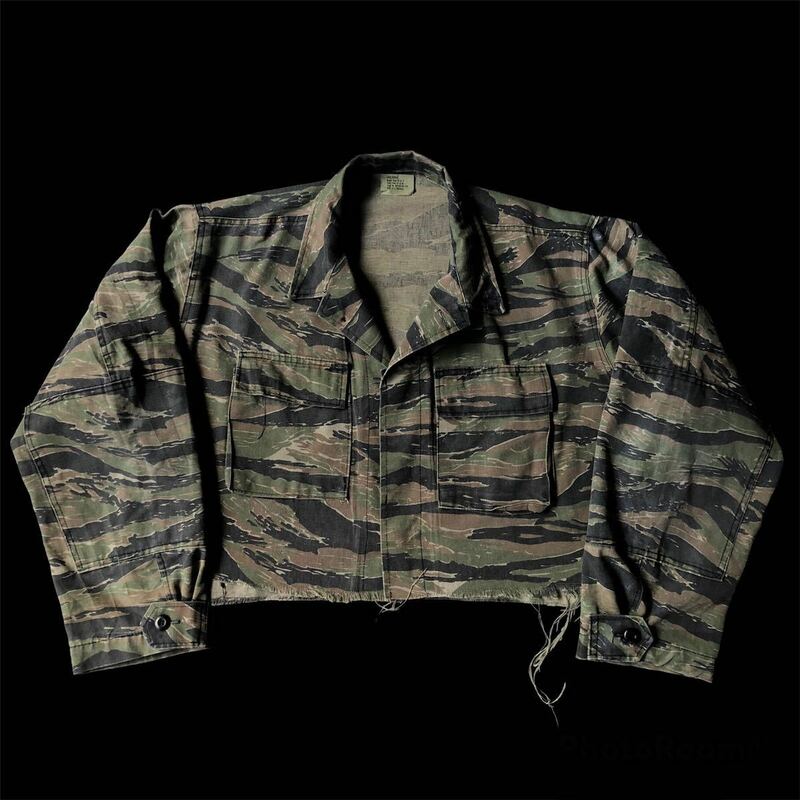 00s US.Army Tiger Stripe BDU Jacket Cut Off Customed 00年代 米軍 タイガーストライプ BDUジャケット ショート丈 カットオフカスタム