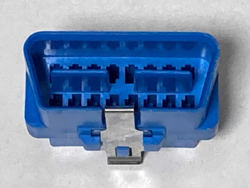 OBD2青カプラー1個とピン16本のセット (OBD-II DLC3コネクタ＆ピン)