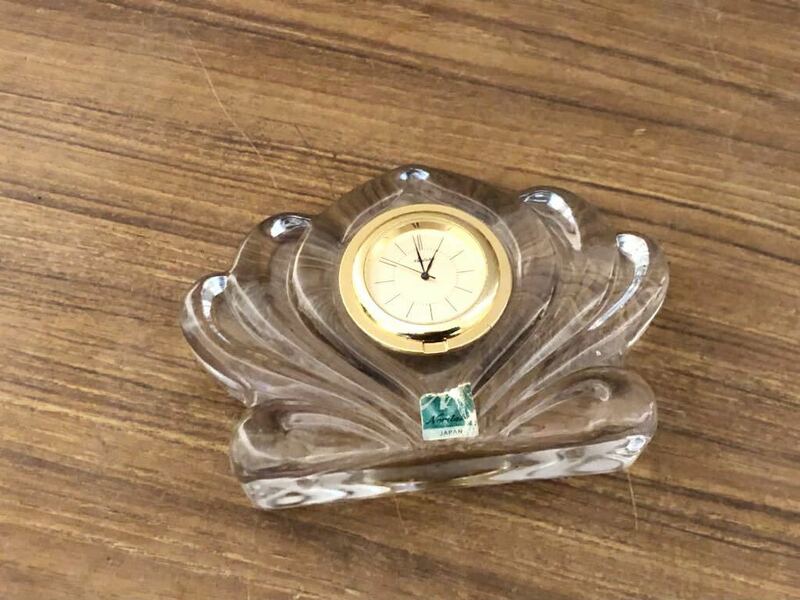 置時計 ノリタケ ガラス製