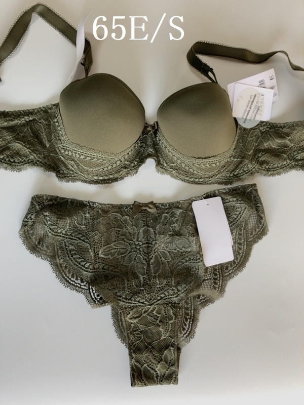 65E+S☆シモーヌ ペレールSimone Perele　海外高級ランジェリーセット　カーキ