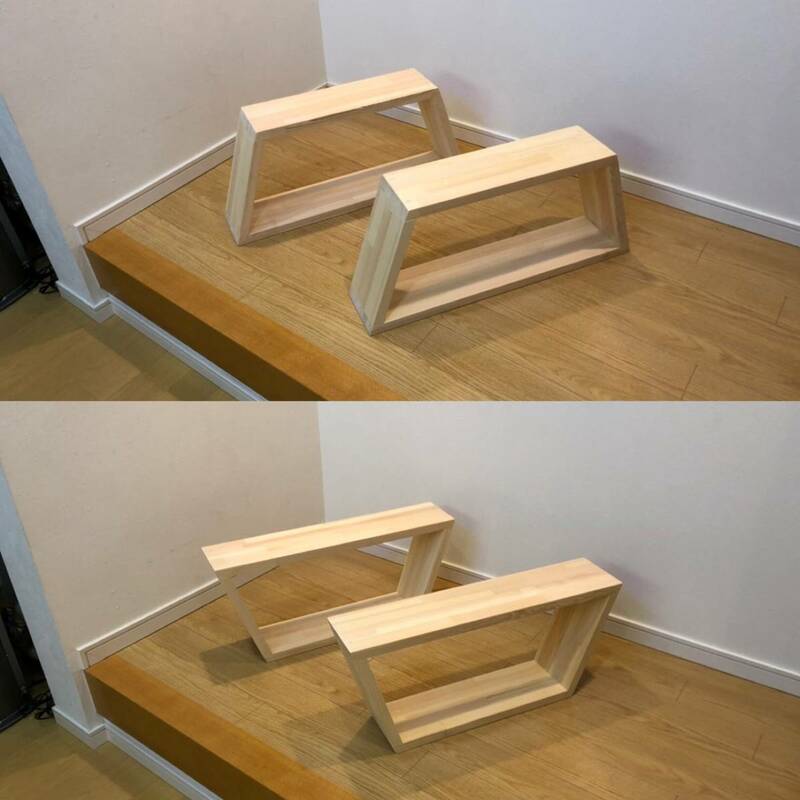 テーブル脚　集成材　使い方２種類　ちゃぶ台　サイドテーブル　オーダー可能