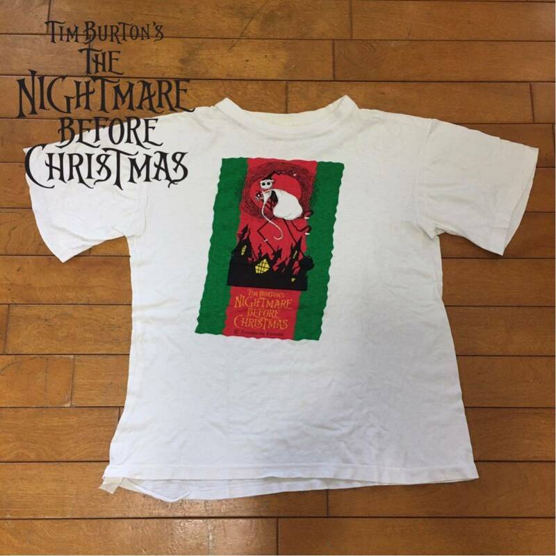 ★【 NIGHTMARE BEFOR CHRISTMAS 】★ 半袖プリントTシャツ★サイズ S程度★i-690