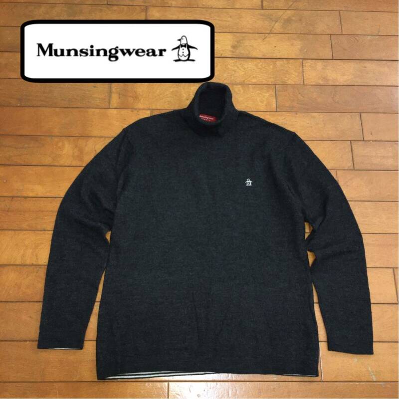 ★【 Munsingwear 】★ レディース ウールタートル ゴルフセーター★サイズ L★i-702