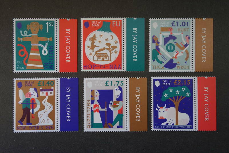 外国切手：（イギリス王室属領）マン島切手 「民族伝統シリーズ」6種完 未使用