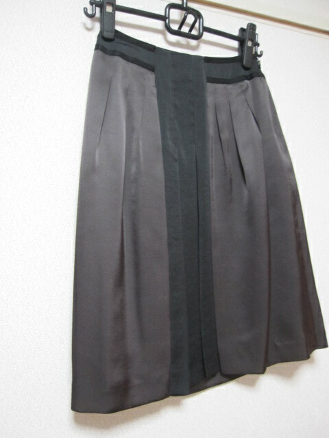 新品　タグ　トゥモローランド　ボルジー　ふんわりスカート　ウール混　サイズ36　ブロンズ黒