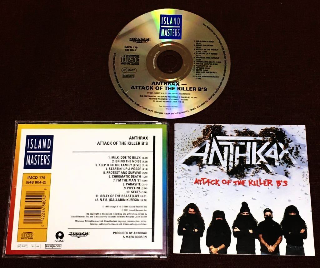 アンスラックス/スラッシュ・メタル/スラッシュ四天王/ANTHRAX/ハードコア・メタル/ミクスチャ/スコット・イアン/チャーリー・ベナンテ1991