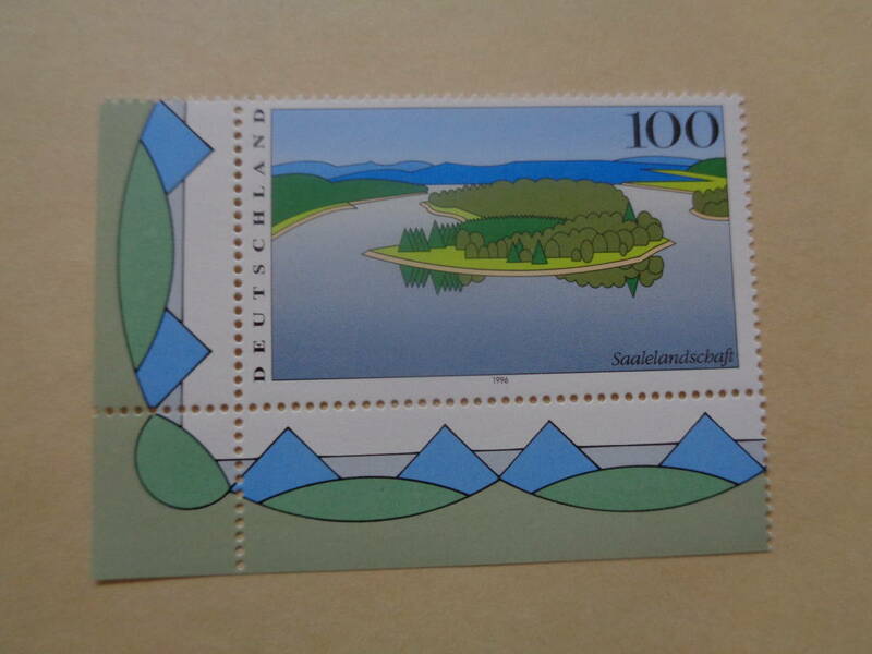ドイツ切手　1996年　テューリンゲン州のザーレの風景　100