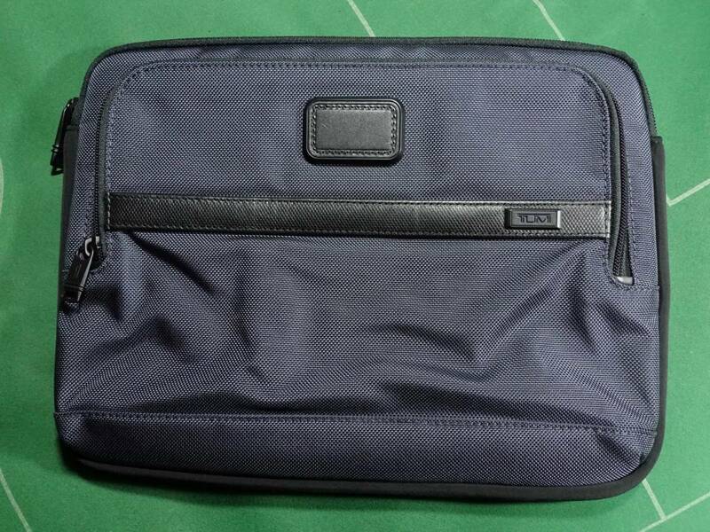 □TUMI SOPHNET.別注 バリスティックナイロン素材 PCケース/クラッチバッグ LARGE LAPTOP COVER アッシュネイビー 美品!!!□