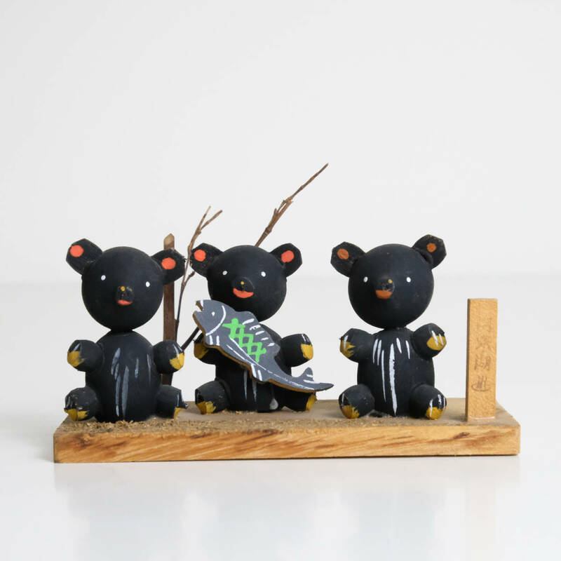 木彫の熊 北海道 民芸品 木彫り熊 木製彫刻 飾り オブジェ 置物 民藝 
