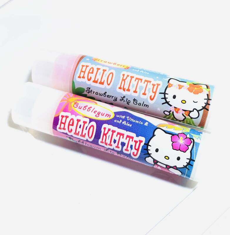 アメリカ購入品 未使用 ハローキティ Hello Kitty リップクリーム strawberry＆bubblegum２個セット