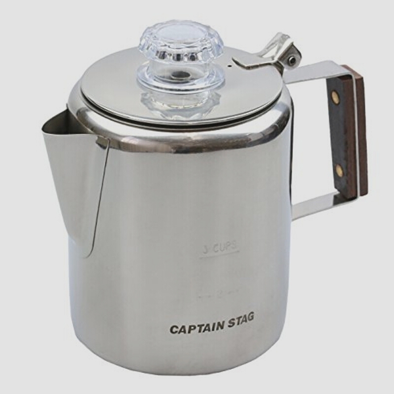 送料無料★キャプテンスタッグ(CAPTAIN STAG) コーヒー ポット 18-8ステンレス製パーコレーター