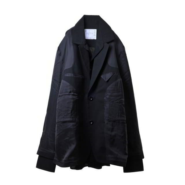 Sacai Suiting Jacket レイヤード ジャケット 2 ブラック サカイ KL4CHPUA89