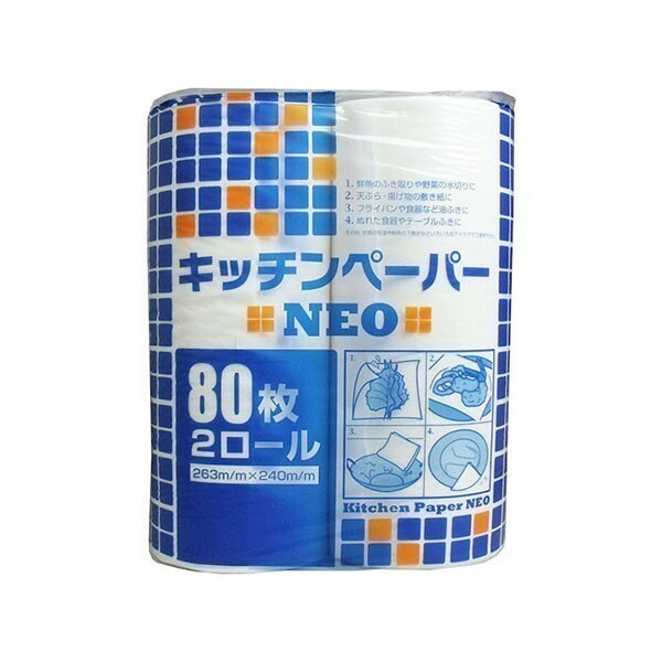 大黒工業 キッチンペーパー NEO 80枚 2ロールX10パック