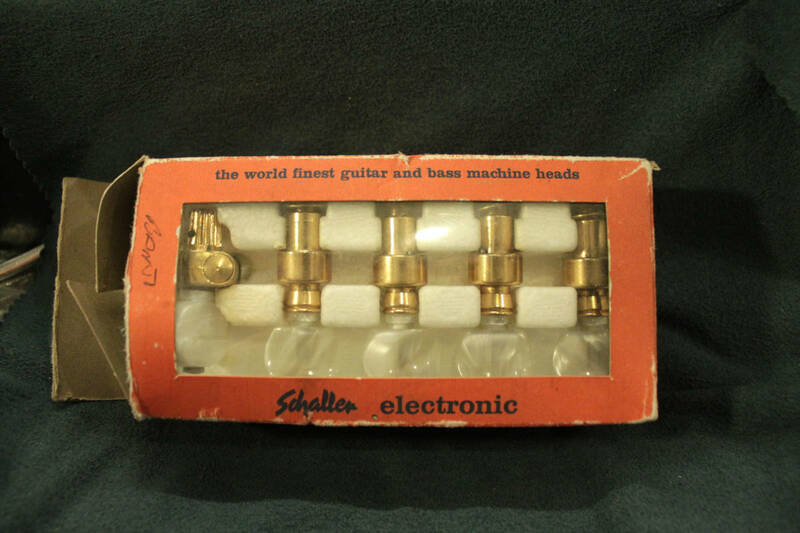 Vintage Schaller Banjo Tuners B4 Gold/Pearloid, Set of 5 Made in Germany 未使用 デッドストック品