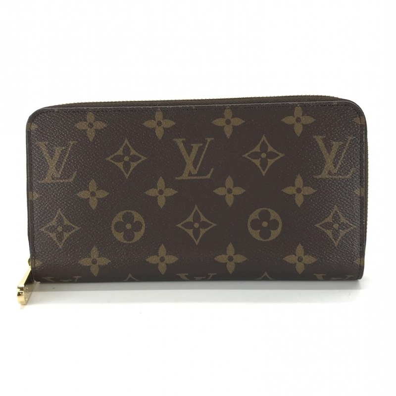 美品 LOUIS VUITTON ルイヴィトン M41895 ジッピーウォレット モノグラム フューシャ ラウンドファスナー長財布 ブラウン 管理YK30055