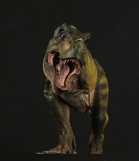 人気ティラノサウルス・レックス　フィギュアPVC塗装済み数量限定恐竜モデル　1／35スケール　スタチュー　黒石暴君