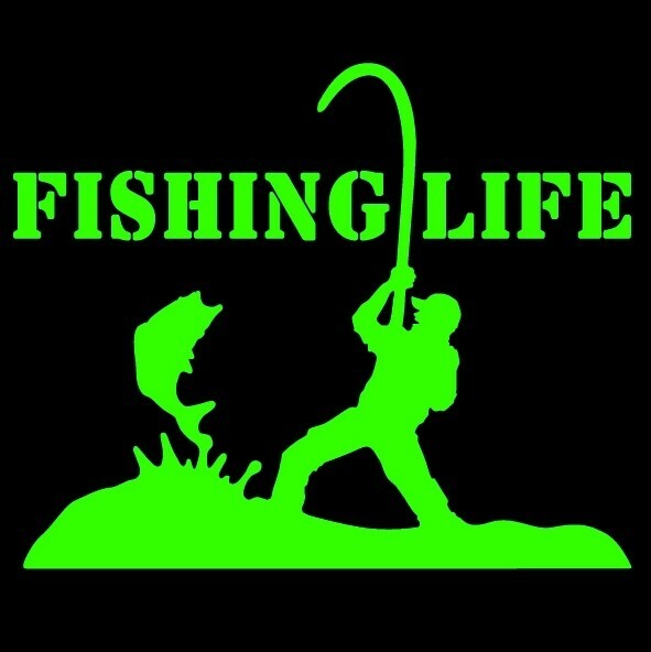 ★千円以上送料0★(30cm) 【FISHING LIFE】釣り・フィッシング・クーラーボックス・車用にも、ステッカーDC2