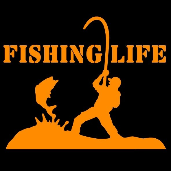 ★千円以上送料0★(10cm) 【FISHING LIFE】釣り・フィッシング・クーラーボックス・車用にも、ステッカーDC2