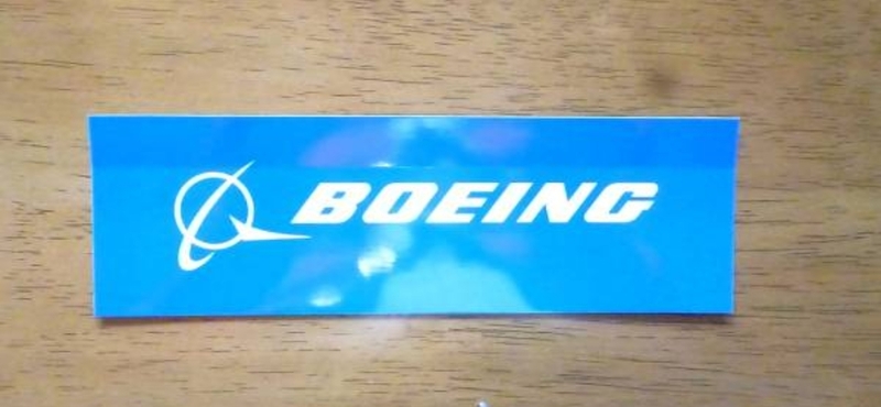 ☆【　ボーイング　】　BOEING　 ロゴ ステッカー ブルー