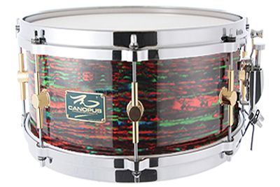The Maple 6.5x12 Snare Drum Psychedelic Red