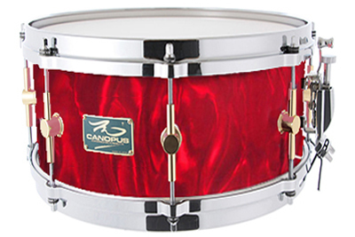 The Maple 6.5x12 Snare Drum Red Satin