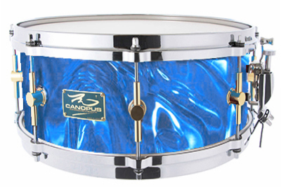 The Maple 6.5x14 Snare Drum Blue Satin