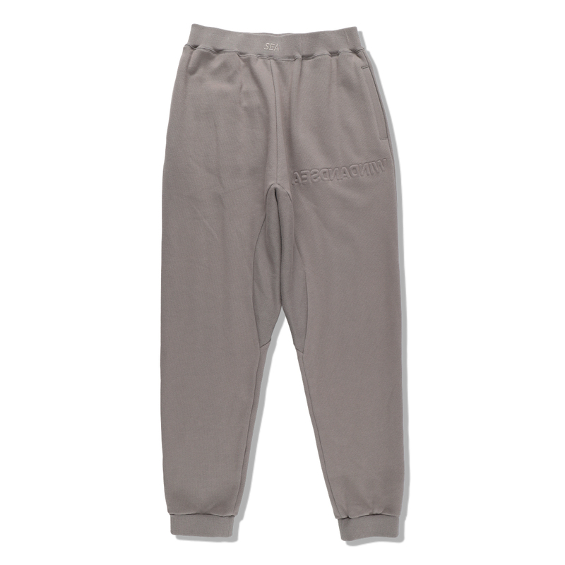 新品 21AW (WIND AND SEA) Embossed Sweat Pants female GRAY ウィンダンシー エンボス スウェット パンツ レディース グレー フリーサイズ